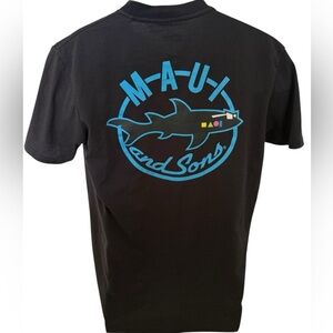 Maui and Sons Shark Graphic Surf Tee Shirt Men M Medium